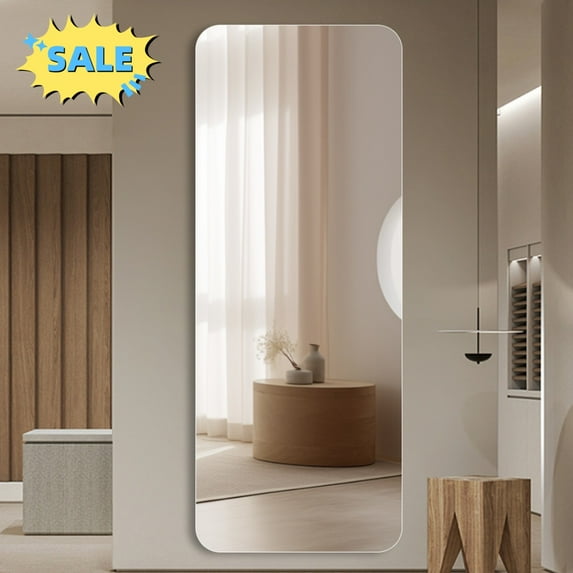 Tcbosik 15" x 60" Full Length Mirror, Wall mounted Full Body Mirror with Hanging Hole for Bedroom, Cloakroom, Dressing Room, Clear