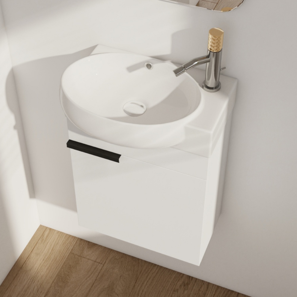 Tcbosik 16 inch Floating Bathroom Vanity with Sink, Wall Mounted