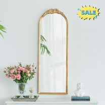 Tcbosik 19 x 56 inch Wall Mounted Mirror, Modern Arch Vanity Mirror for Bathroom, Bedroom, Living Room, Gold