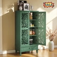 thumbnail image 1 of Tcbosik 2-Door Buffet Sideboard with Drawer, 55" Kitchen Cupboard with Adjustable Shelf, Modern Accent Cabinet, Storage Cabinet for Living Room, Dining Room, Antique Green, 1 of 7