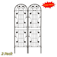 thumbnail image 1 of Tcbosik 2 Pack Metal Garden Trellis for Climbing Plants Outdoor, Heavy Duty Rustproof Trellis for Rose, Vegetable, Flowers, Black, 1 of 8