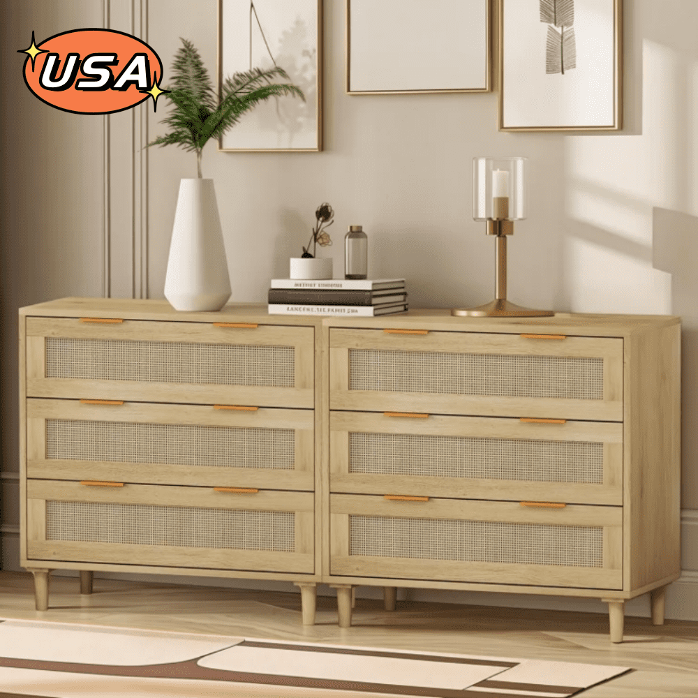 Oak Farmhouse Storage Chest with Extra Deep Drawers
