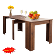 thumbnail image 1 of Tcbosik 20"-118" Extendable Dining Table for 6-8 Person, Modern Extendable Table for Kitchen, Living Room, Space Saving, Walnut, 1 of 9