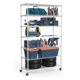 thumbnail image 1 of Tcbosik 2450lbs Capacity Heavy Duty Wire Shelving, 7-Tier Metal Shelf with Wheels, Adjustable Shelving Unit with Shelf Liners for Kitchen Garage, Chrome, 1 of 6
