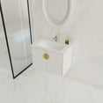 thumbnail image 1 of Tcbosik 28" Floating Bathroom Vanity with Sink Set, Wall Mounted Bathroom Vanity with Top Basin & Storage Cabinet White Wood Hanging Vanity w/Ceramic Sink for Small Space, 1 of 10