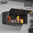 thumbnail image 1 of Tcbosik 29.5" Wall-Mounted Steel Cabinet with Lock & 2 Keys, Heavy Duty Garage Storage Cabinet with Hydraulic Lift Door, Easy Assembly, Black, 1 of 9