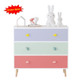 thumbnail image 1 of Tcbosik 3-Drawer Dresser for Bedroom, Modern Chest of Drawers for Small Space, Living Room, Entryway, Easy Assembly, Colorful, 1 of 9