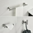 thumbnail image 1 of Tcbosik 3-Piece Set Bathroom Hardware Set, Stainless Steel Towel Bar Set, Includes 11.8" Towel Bar, Toilet Paper Holder, Robe Towel Hook, Brushed Nickel, 1 of 6