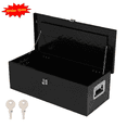 thumbnail image 1 of Tcbosik 30 inch Aluminum Tool Box with 2 Keys, Outdoor RV Storage Organizer with Side Handle, Trailer Storage Organizer, Black, 1 of 9