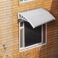 thumbnail image 1 of Tcbosik 30" x 40" Window Awning Modern Design Polycarbonate Cover Awnings for Doors for UV Sunlight Rain Snow Protection Hollow Sheet/White, 1 of 9
