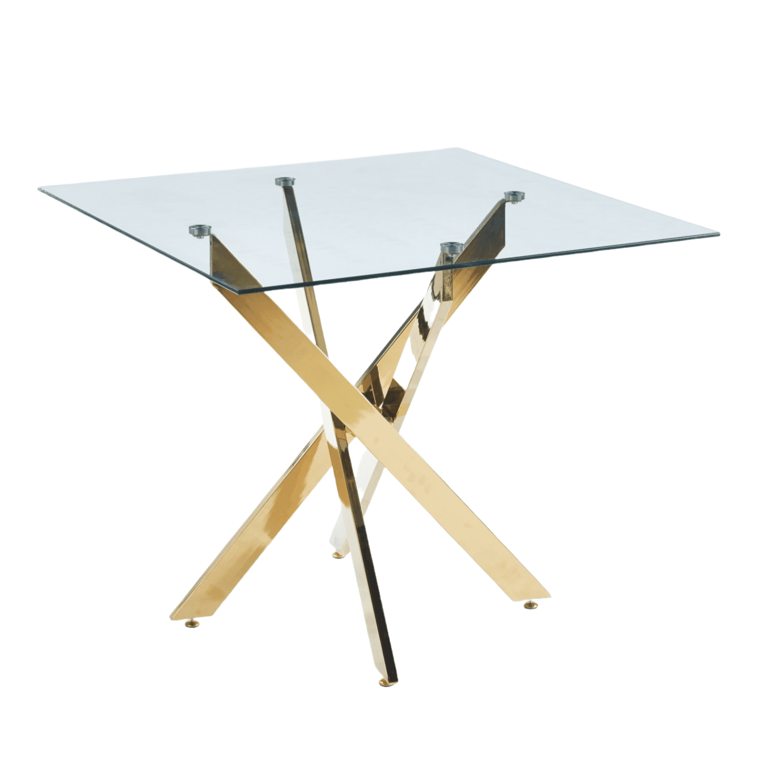 Tcbosik 35 inch Square Dining Table with Glass Top for 2-4 Person ...