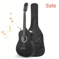 thumbnail image 1 of Tcbosik 38-inch Beginner Acoustic Guitar, Basic Starter Kit with Bag, Strap, Tuner, Capo, Picks and Strings, Matte Black, 1 of 10