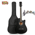 thumbnail image 1 of Tcbosik 38 inch Beginner Acoustic Guitar Kit, Starter Set with Case, Picks, Strings, Capo, Tuner and Strap, Matte Black, 1 of 10