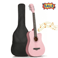 thumbnail image 1 of Tcbosik 38in Acoustic Guitar Starter Kit w/Gig Bag, Picks, Strings, Capo, Tuner and Strap for Beginners, Matte Pink, 1 of 10