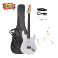 thumbnail image 1 of Tcbosik 39 inch Electric Guitar, Beginner Guitar Kit with Bag, Cord, Strap, Accessories and Tremolo Arm, White, 1 of 9