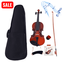 Tcbosik 4/4 Acoustic Violin Set Full Size for Adults, Fiddle with Case, Bow, Rosin, Strings Set & Shoulder Rest for Beginners, Natural