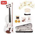 thumbnail image 1 of Tcbosik 4/4 Acoustic Violin with Turner, Bow and Case, Fiddle with Rosin, Strings and Shoulder Rest for Beginners, White, 1 of 11