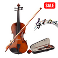 thumbnail image 1 of Tcbosik 4/4 Full Size Acoustic Violin with Case, Starter Beginner Fiddle Set with Bow and Rosin, Natural, 1 of 11