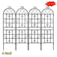 thumbnail image 1 of Tcbosik 4 Pack 71x19.7in Metal Garden Trellis for Climbing Plants, Outdoor Trellis Decorative for Vines Plant Rose Vegetable Support, Black, 1 of 7