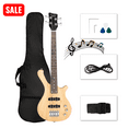 thumbnail image 1 of Tcbosik 4 String Electric Bass Guitar with Cable, Strap, Bag, 36 Inch Full Size Bass for Beginner, Burlywood, 1 of 10