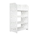 thumbnail image 1 of Tcbosik 4 Tiers Vertical Shoe Rack White Wooden Shoe Rack Organizer, Free Standing Shoe Storage Stand with Open Top for Entryway Hallway, 1 of 1