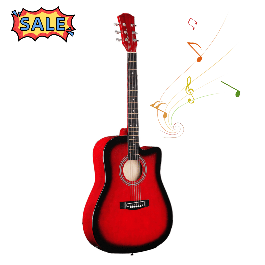 Tcbosik 41 Inch Acoustic Guitar Kit, Full Size Beginner Guitar Set with ...