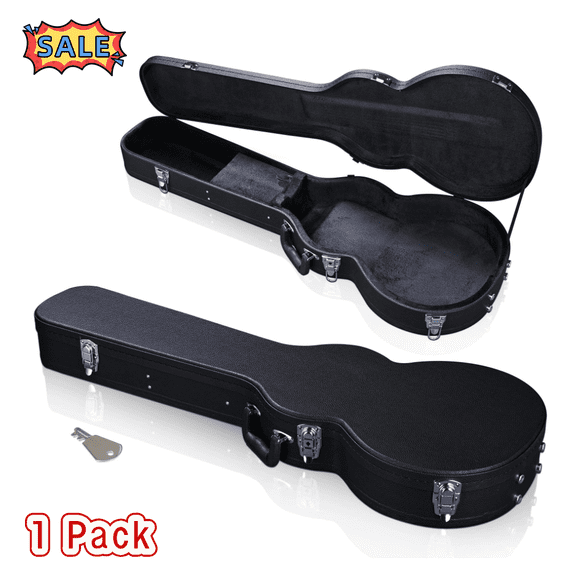 Tcbosik 42 inch Acoustic Guitar Hard Case with Lock and Keys, Black
