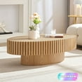 thumbnail image 1 of Tcbosik 43.7“ Oval Coffee Table, Olive-Shaped Tea Table, Modern Center Table for Living Room, Natural, 1 of 8