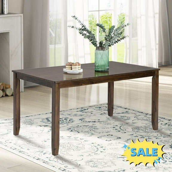 Tcbosik 45.5 inch Dining Table, Rectangular Kitchen Table for Living Room, Easy Assembly, Walnut