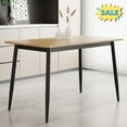 thumbnail image 1 of Tcbosik 47.2" Dining Table for 4-6 Person, Modern Kitchen Table with Metal Legs, Easy Assembly, Wood Color, 1 of 11