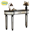thumbnail image 1 of Tcbosik 47" Console Table with Storage Drawer, Half Moon Accent Table, Mirrored Behind Couch Table for Entryway, Hallway, Living Room, Easy Assembly, Antique Black, 1 of 7