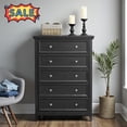 thumbnail image 1 of Tcbosik 5 Drawer Dresser for Bedroom, Modern Chest of Drawer for Living Room, Hallway, Entryway, Black, 1 of 10