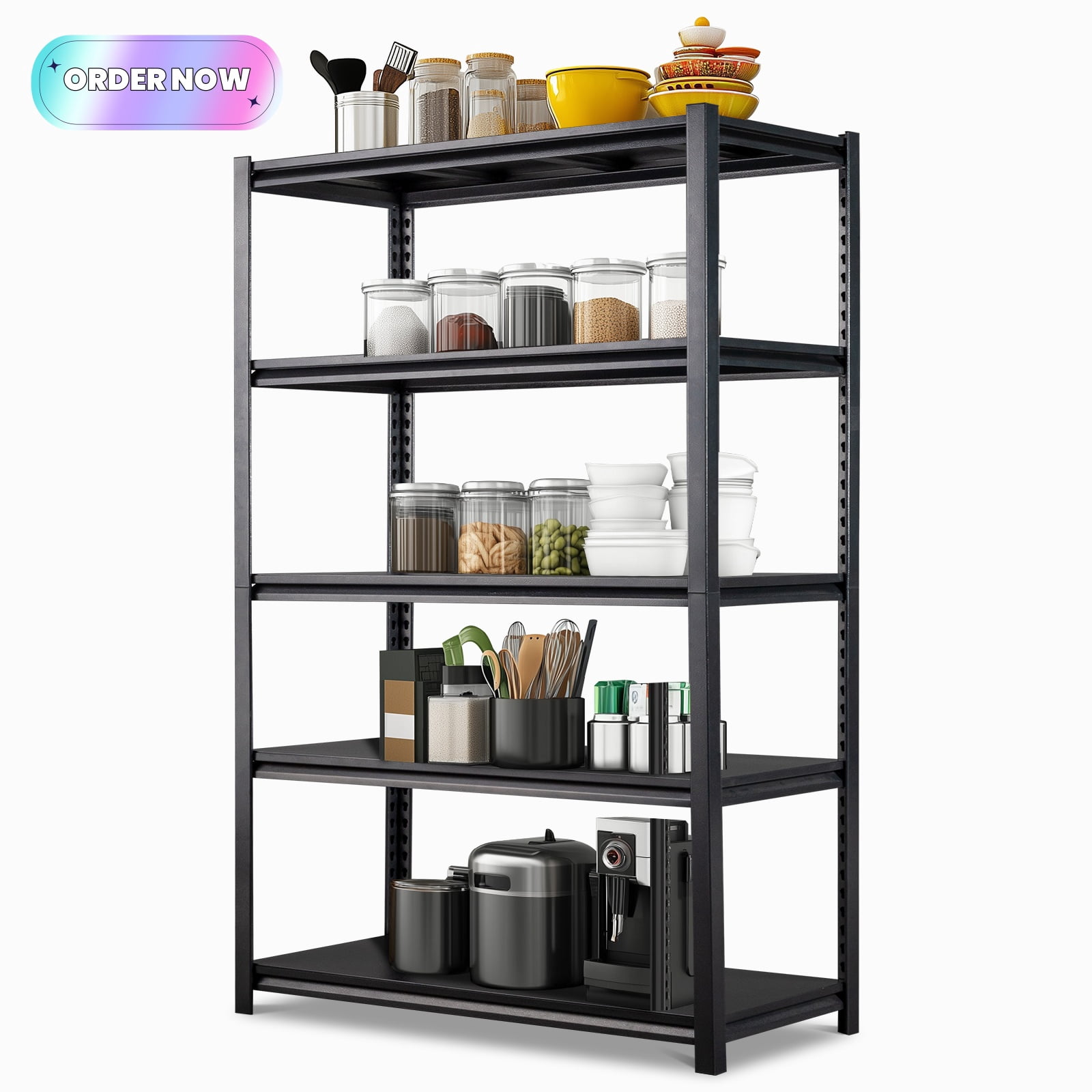 Utility Storage Unit Tcbosik 5-Tier Utility Shelving Unit, 2200 lbs Capacity Heavy Duty ...