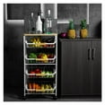 thumbnail image 1 of Tcbosik 5-Tiers Rolling Cart with Storage Baskets, Metal Kitchen Bar Cart Utility Carts with Wheels, White, 1 of 8