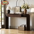 thumbnail image 1 of Tcbosik 55in Entryway Table with Storage, Console Table with 2 Drawers, Modern Sofa Table for Hallway, Foyer, Living Room, Space Saving, Espresso, 1 of 10
