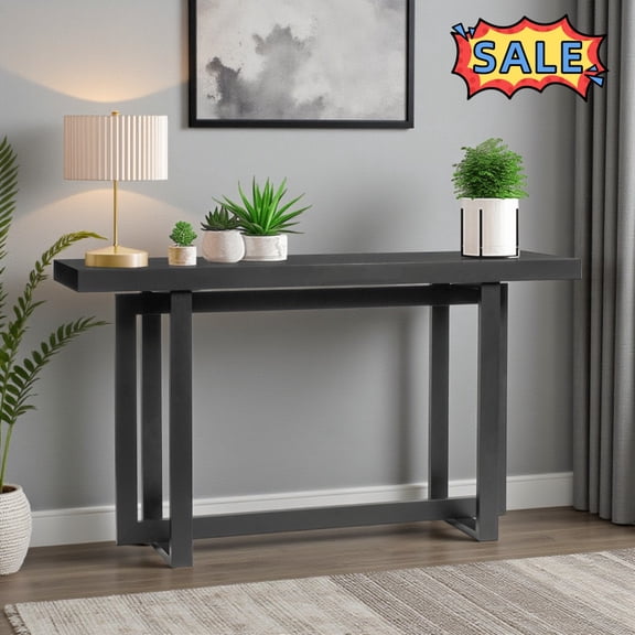Tcbosik 59 inch Long Console Table, Behind Couch Table, Foyer Table for Living Room, Entryway, Hallway, Corridor, Black