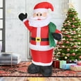 thumbnail image 1 of Tcbosik 6.4ft Christmas Inflatable Santa with Gift Bag, Blow Up Claus Decor with LED Lights and Built-in Air Blower, IP44 Weatherproof Garden Lawn Winter Xmas Decoration, Easy Assembly, Red, 1 of 10