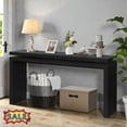 thumbnail image 1 of Tcbosik 60" Console Table, Retro Entryway Table, Farmhouse Accent Table, Foyer Table for Living Room, Hallway, Space Saving, Black, 1 of 9