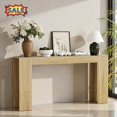 thumbnail image 1 of Tcbosik 63 inch Long Console Table, Narrow Sofa Table, Farmhouse Behind Couch Table, Entryway Table for Living Room, Hallway, Foyer, Oak, 1 of 10