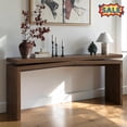 thumbnail image 1 of Tcbosik 65" Rectangular Console Table, Sofa Table Behind The Couch, Farmhouse Entryway Table for Entrance, Hallway, Living Room, Deep Rustic Brown, 1 of 8