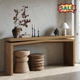 thumbnail image 1 of Tcbosik 65 inch Long Console Table, Narrow Sofa Table, Behind Couch Table for Living Room, Hallway, Entryway, Easy Assembly, Antique Brown, 1 of 8