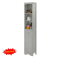 thumbnail image 1 of Tcbosik 66.9" Tall Bathroom Cabinet, Slim Storage Cabinet with Drawer and Adjustable Shelves, Modern Cabinet with Door for Small Space, Living Room, Kitchen, Grey, 1 of 10