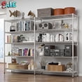 thumbnail image 1 of Tcbosik 69.7''W Metal Shelf, 5-Tier Wire Shelving Unit, Adjustable Kitchen Pantry Storage Rack, Commercial Shelf for Garage Organizer, 69.69"L x 15.75"W x 70.87"H, Chrome, 1 of 6