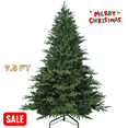thumbnail image 1 of Tcbosik 7.5ft Unlit Artificial Holiday Christmas Tree with 3135 Branch Tips, Hinged Xmas Tree with Metal Stand, Green, 1 of 7