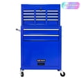 thumbnail image 1 of Tcbosik 8-Drawer Tool Chest with Lockable Wheels, Rolling Tool Organizer with Detachable Top, Metal Tool Box for Garage/Workshop, Blue, 1 of 6