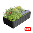 thumbnail image 1 of Tcbosik 8x4x1.5ft Raised Garden Bed, Rectangle Outdoor Planter for Vegetables, Flowers & Herbs, Metal Plant Box for Garden, Patio, Yard, Dark Gray, 1 of 7