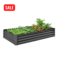 thumbnail image 1 of Tcbosik 8x4x1ft Galvanized Raised Garden Bed, Outdoor Planter Box, Metal Planting Bed for Vegetables Flowers Herb, Gray, 1 of 8