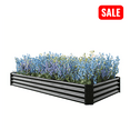 thumbnail image 1 of Tcbosik 8x4x1ft Raised Garden Bed Kit, Outdoor Metal Gardening Planter Box for Vegetable Elevated Flower Herbs, Black, 1 of 10