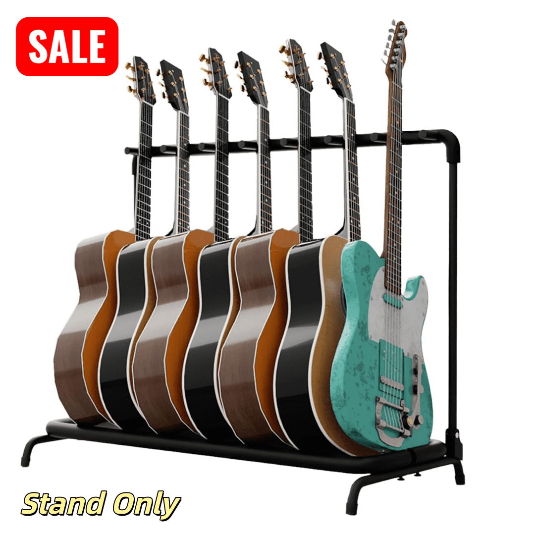 Tcbosik 9 Holder Guitar Stand, Multi-Guitar Display Rack Holder, Black