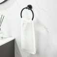 thumbnail image 1 of Tcbosik Bath Towel Ring Aluminum 6.3" Round Towel Holder for Bathroom Kitchen, Black, 1 of 6